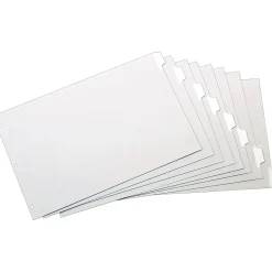 Cardinal Write & Erase Paper Dividers, 8-Tab, White (CRD 84271)