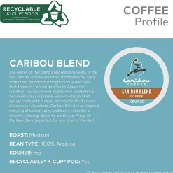 Caribou Blend Coffee Keurig® K-Cup® Pods, Medium Roast, 96/Carton (10307)