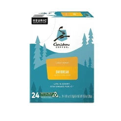 Caribou Coffee Daybreak Morning Blend Coffee Keurig® K-Cup® Pods, Light Roast, 24/Box (6994)