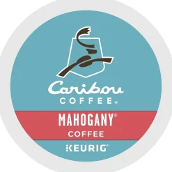 Caribou Mahogany Coffee Keurig® K-Cup® Pods, Dark Roast, 96/Carton (10312)
