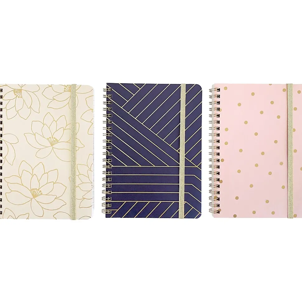 Carolina Pad Keep it in Line Professional Notebook, 5" x 7", College-Ruled, 80 Sheets, Assorted Colors (35087)