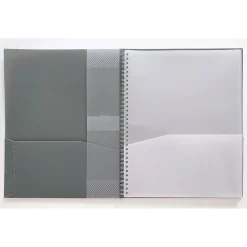 Carolina Pad Noted Neutrals Glossy 3-Hole Punched Other Pocket Quantities Plastic Portfolio Folder, Assorted Colors (93005)