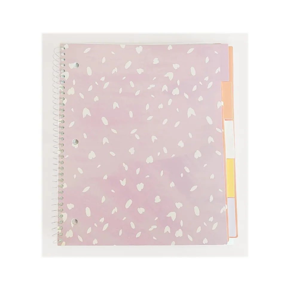 Carolina Pad Silver Lining 5-Subject Notebook, 9.75" x 11", College-Ruled, 150 Sheets, Assorted Colors (17504)