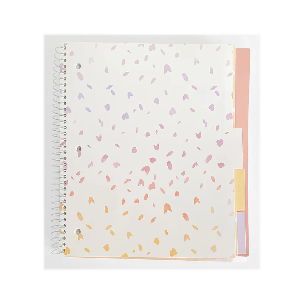 Carolina Pad Silver Lining 5-Subject Notebook, 9.75" x 11", College-Ruled, 150 Sheets, Assorted Colors (17504)