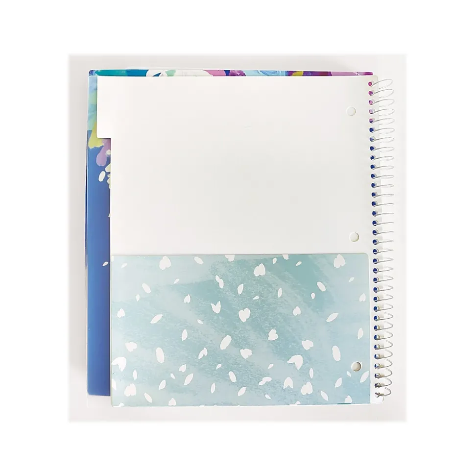 Carolina Pad Silver Lining 5-Subject Notebook, 9.75" x 11", College-Ruled, 150 Sheets, Assorted Colors (17504)