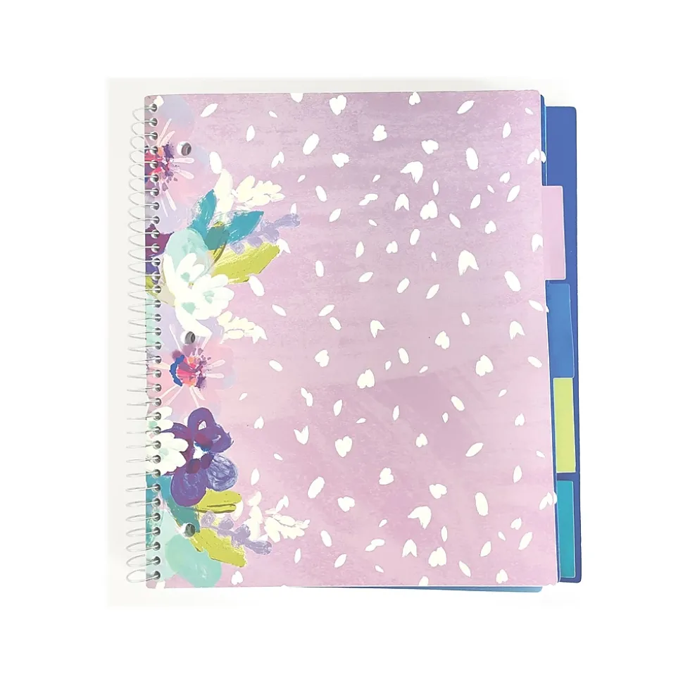 Carolina Pad Silver Lining 5-Subject Notebook, 9.75" x 11", College-Ruled, 150 Sheets, Assorted Colors (17504)