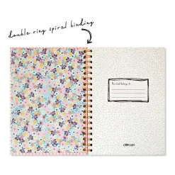 Carpe Diem Ballerina Pink Check 1-Subject Notebook, 7.5