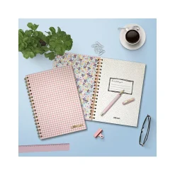 Carpe Diem Ballerina Pink Check 1-Subject Notebook, 7.5