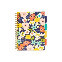 Carpe Diem Floral Love 5-Subject Subject Notebooks, 7.09" x 10", College Ruled, 100 Sheets, Assorted Colors, 3/Pack (9033-CD)