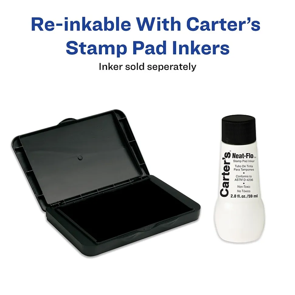 Carter's Felt Stamp Pads, Black Ink (21081)