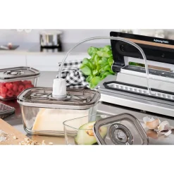 Caso Design VG 3000 3-Piece Food Vacuum Canister Set Glass (11177)