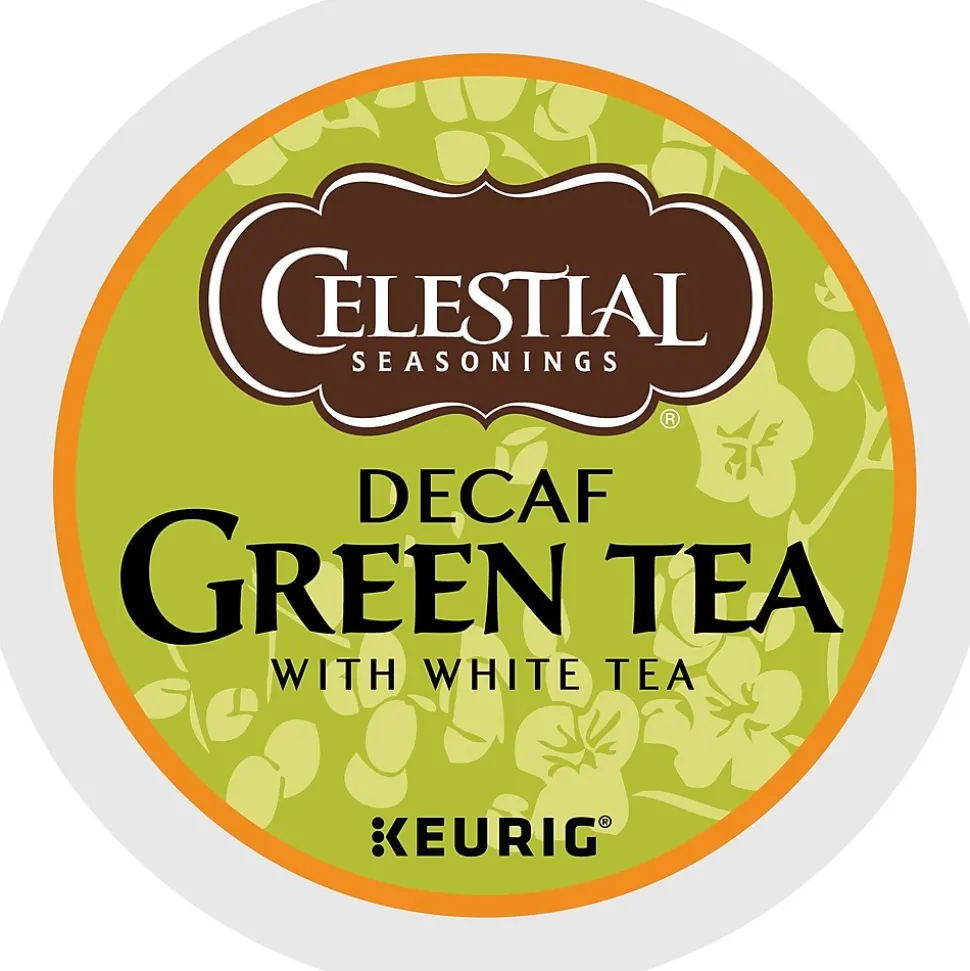 Celestial Seasonings Decaf Green Tea, Keurig K-Cup Pod, 24 Pods/Pack, 4 Packs/Carton (14737CT)