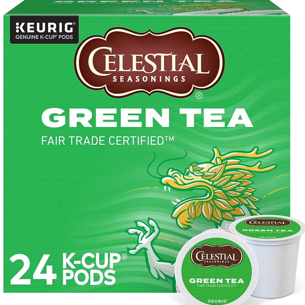 Celestial Seasonings Green Tea, Keurig® K-Cup® Pods, 24/Box (14734)