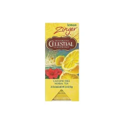 Celestial Seasonings Zinger Lemon Tea Bags, 25/Box (31010)
