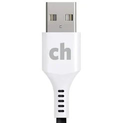 cellhelmet Charge and Sync USB-C to USB-A Round Cable, 3' (CABLE-C-A-3-R-G)