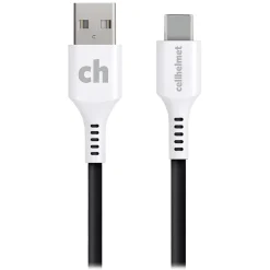 cellhelmet Charge and Sync USB-C to USB-A Round Cable, 3' (CABLE-C-A-3-R-G)