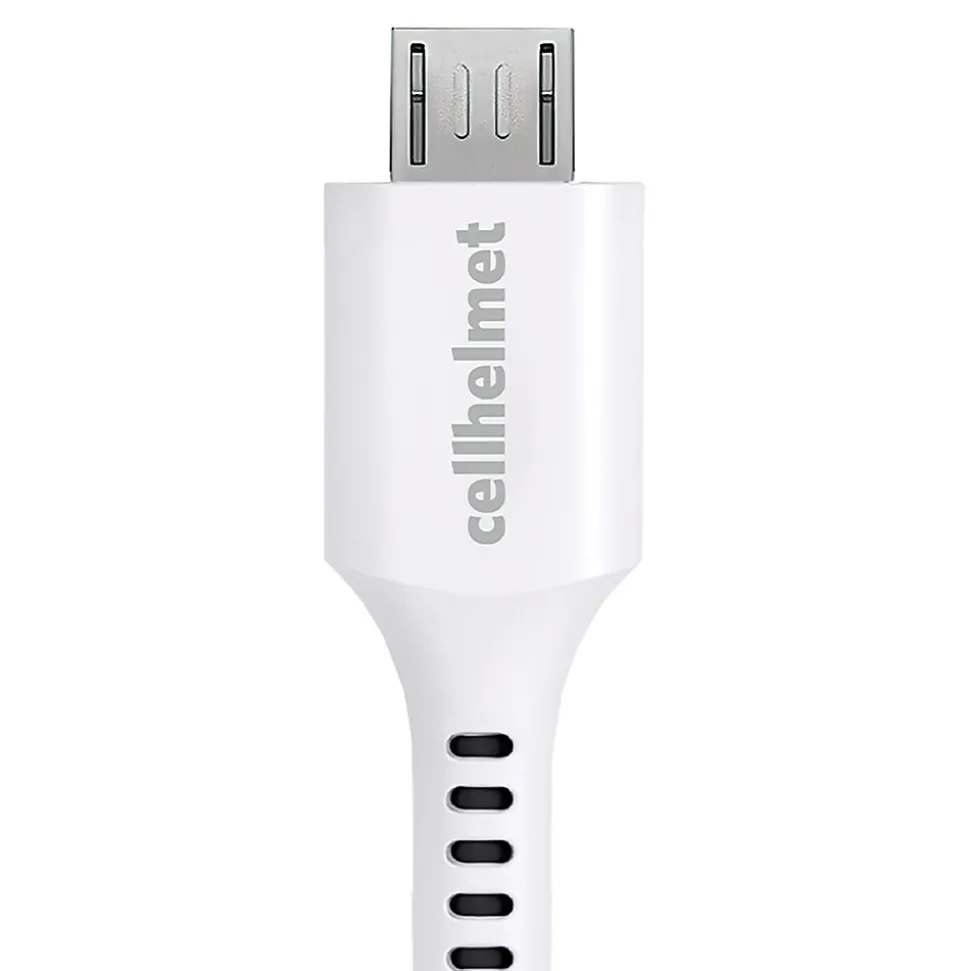 cellhelmet Charge and Sync USB-A to Micro USB Round Cable, 10' (CABLE-R-MICRO-10-B)