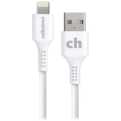 cellhelmet Charge and Sync USB-A to Lightning Round Cable, 10' (CABLE-LIGHT-A-10-R-W)