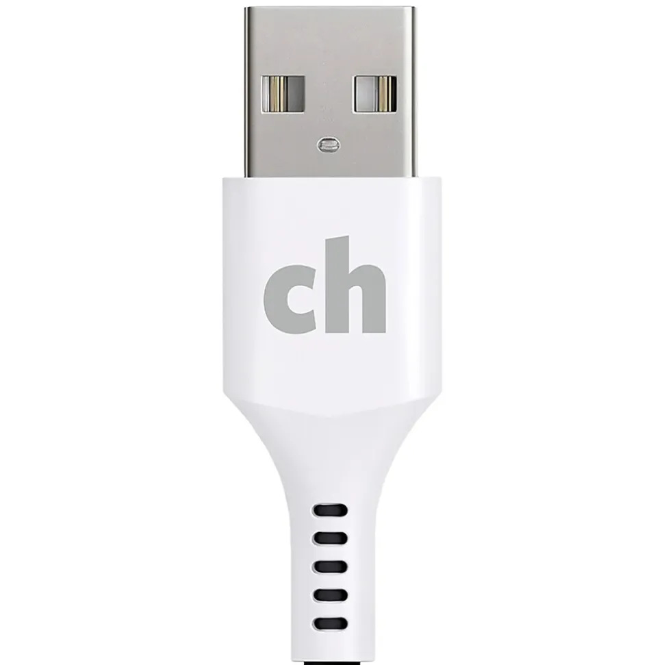 cellhelmet Charge and Sync USB-C to USB-A Round Cable, 1' (CABLE-C-A-1-R-G)