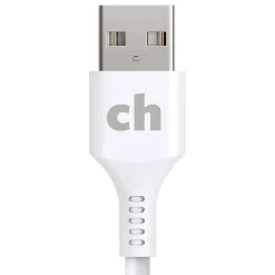 cellhelmet Charge and Sync USB-A to Lightning Round Cable, 1' (CABLE-LIGHT-A-1-R-W)