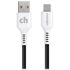 cellhelmet Charge and Sync USB-C to USB-A Round Cable, 10' (CABLE-C-A-10-R-G)