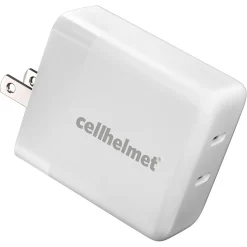 cellhelmet Dual Wall Black Charger with 2 USB-C Ports, 20-Watt, White (WALL-PD-20W-C-C)