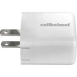 cellhelmet Dual Wall Block Charger with USB and USB-C Port, 20-Watt, White (WALL-PD-20W-A-C)