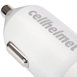 cellhelmet Dual-Port Car Charger for USB and USB-C, 20-Watt, White (CAR-PD-20W-A-C)