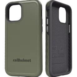 cellhelmet Fortitude Rugged Case for iPhone 12 mini, Shock Absorbing, Olive Drab Green (CHELCFORTI54OD)
