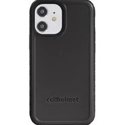 cellhelmet Fortitude Rugged Case for iPhone 12 mini, Shock Absorbing, Black (CHELCFORTI54OB)