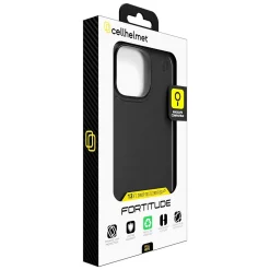 cellhelmet Fortitude Series MagSafe Phone Case for iPhone 16 Pro Max, Shock Absorbing, Onyx Black (CF-107-BLK)