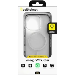 cellhelmet Magnitude Series MagSafe Phone Case for iPhone 16 Pro, Shock Absorbing, Crystal Clear (CM-106-CC)