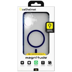 cellhelmet Magnitude Series MagSafe Phone Case for iPhone 16 Plus, Shock Absorbing, Bermuda Blue (CM-105-BLU)
