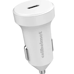 cellhelmet 20-Watt Single-USB Power Delivery Car Charger with USB-C to Lightning Round Cable, 3 Feet(CAR-PD-20W+R-LIGHT)