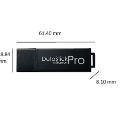 Centon DataStick Pro 2GB USB 2.0 Type A Flash Drive, Gray, 10/Pack (DSP2GB10PK)