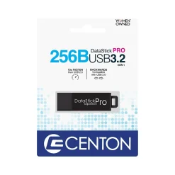Centon DataStick Pro 256GB USB 3.2 Type-A Flash Drive, Black (C1-U3P6-256G)