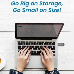 Centon DataStick PUSH 512GB USB 3.2 Gen 2 Flash Drive, Graphite (S1-U3.2J2-512G)