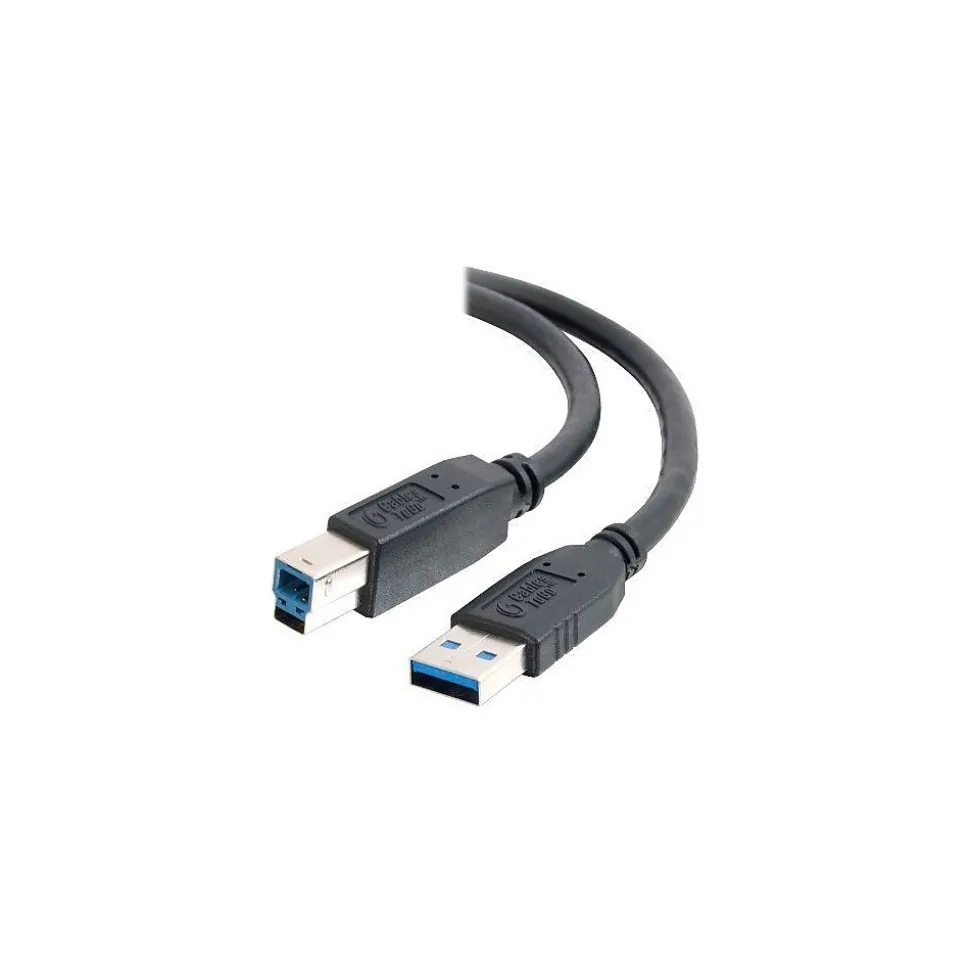 C2G 547174 Superspeed 6.6 ft. USB A To B Male to Male Cable, Black