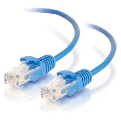 C2G 5ft Cat6 Snagless Unshielded (UTP) Slim Network Patch Cable, Blue