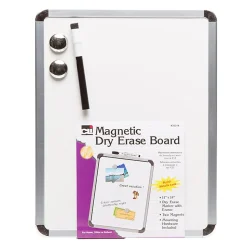 Charles Leonard Magnetic Plastic Dry-Erase Whiteboard, Aluminum Framed, 11" x 14", Pack of 3 (CHL35314-3)