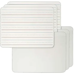 Charles Leonard 2-Sided Melamine Mobile Dry-Erase Whiteboard, 9" x 12", Pack of 6 (CHL35120-6)