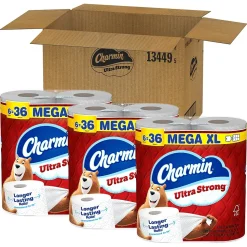 Charmin Ultra Strong Mega XL Toilet Paper, 2-Ply, White, 330 Sheets/Roll, 18 Rolls/Pack (04308)