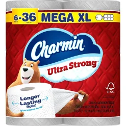 Charmin Ultra Strong Mega XL Toilet Paper, 2-Ply, White, 330 Sheets/Roll, 18 Rolls/Pack (04308)
