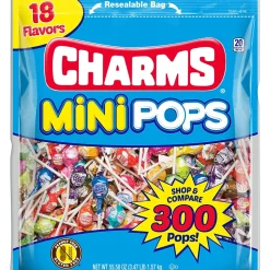 Charms Mini Pops Lollipops, Assorted Flavors, 300 Pieces (209-02010)