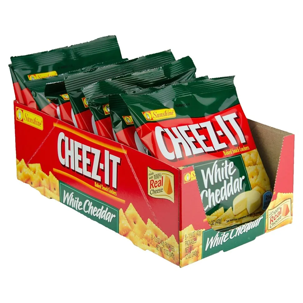 Cheez-It White cheddar Crackers, 1.5 oz., 8 Packs/Box (KEE12654)