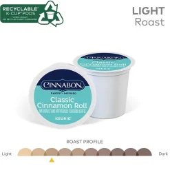 Cinnabon® Classic Cinnamon Roll Coffee, Keurig® K-Cup® Pods, Light Roast, 48/Box (373156)