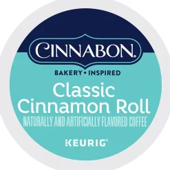 Cinnabon Classic Cinnamon Roll Coffee Keurig® K-Cup® Pods, Light Roast, 96/Carton (10099555063056)