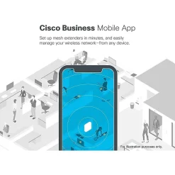 Cisco 100 802.11ac 2x2 Wave 2 Mesh Extender, Wall-Plug, Gray (CBW143ACM-B-NA)