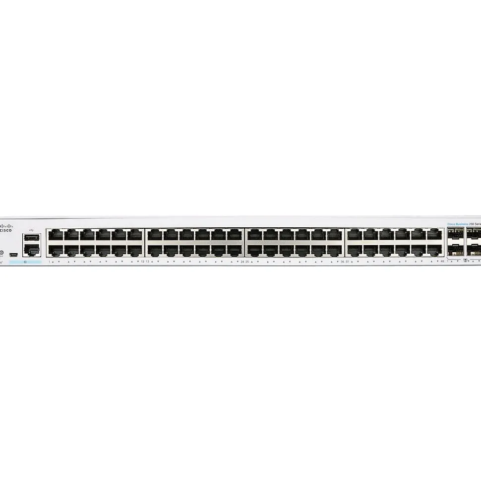 Cisco 250 52-Port Gigabit Ethernet Managed Switch, Silver (CBS25048T4XNA)