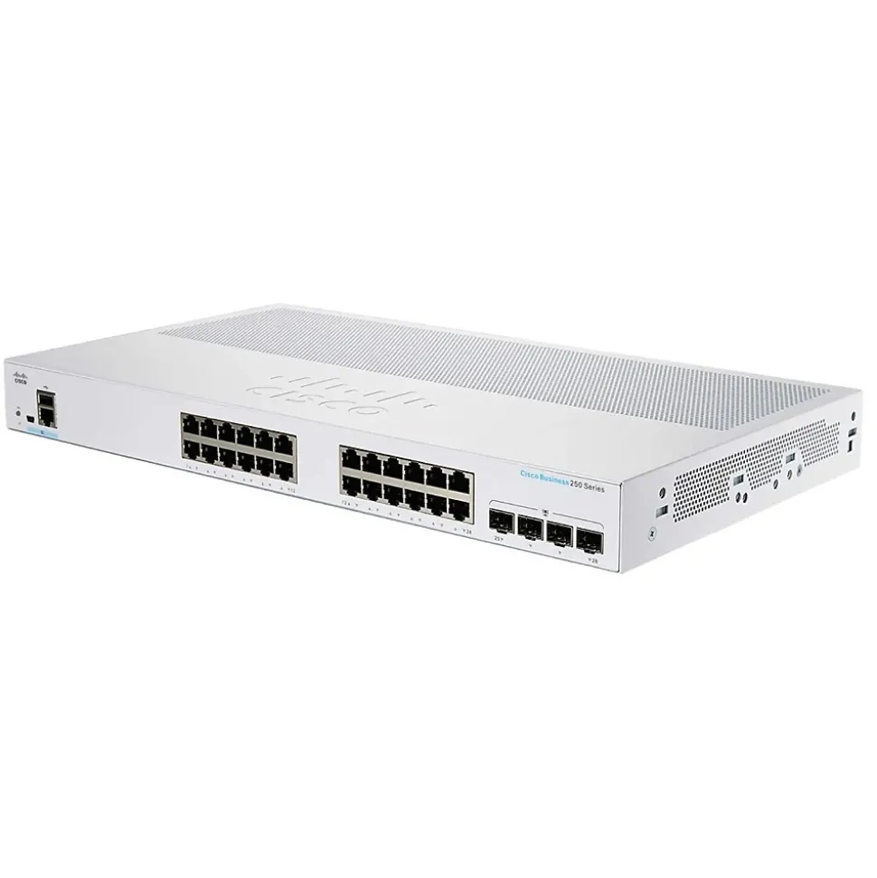 Cisco 250 24-Port Gigabit Ethernet Managed Switch, Silver (CBS25024P4XNA)